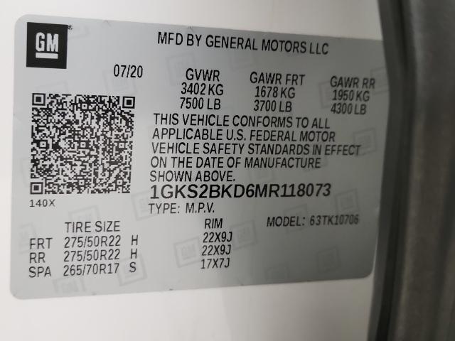 2021 GMC Yukon Vehicle Photo in APPLETON, WI 54914-8833