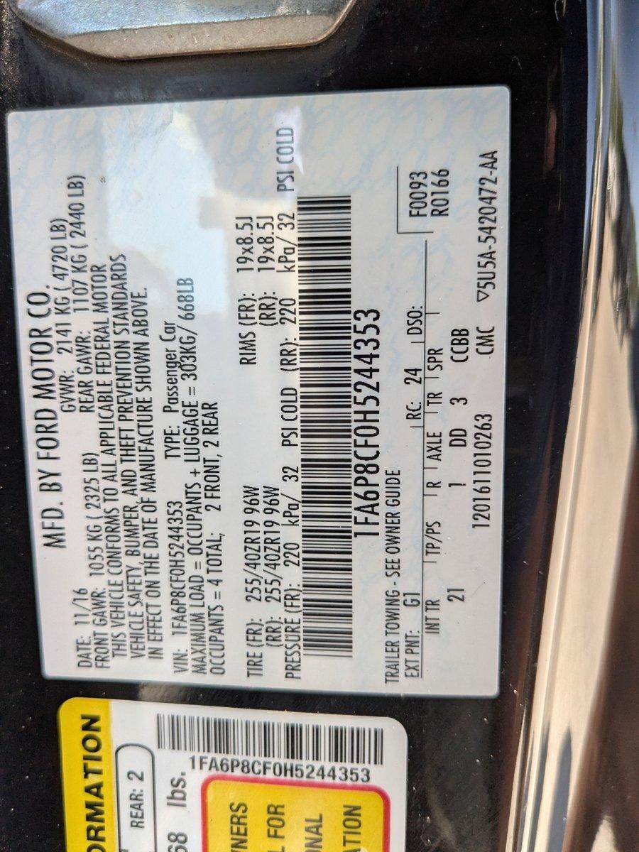 2017 Ford Mustang Vehicle Photo in St. Petersburg, FL 33713