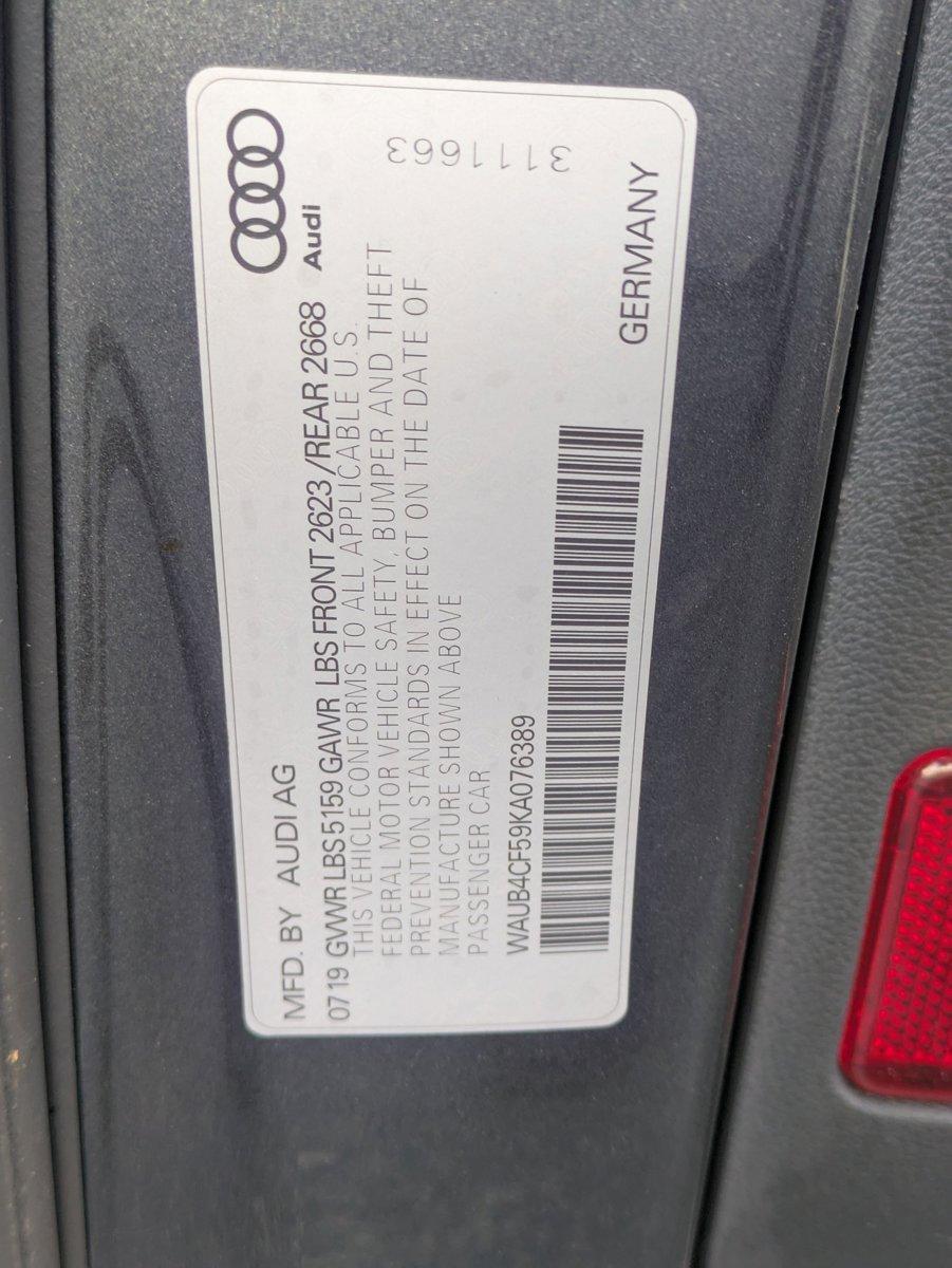 2019 Audi S5 Sportback Vehicle Photo in WEST PALM BEACH, FL 33407-3296