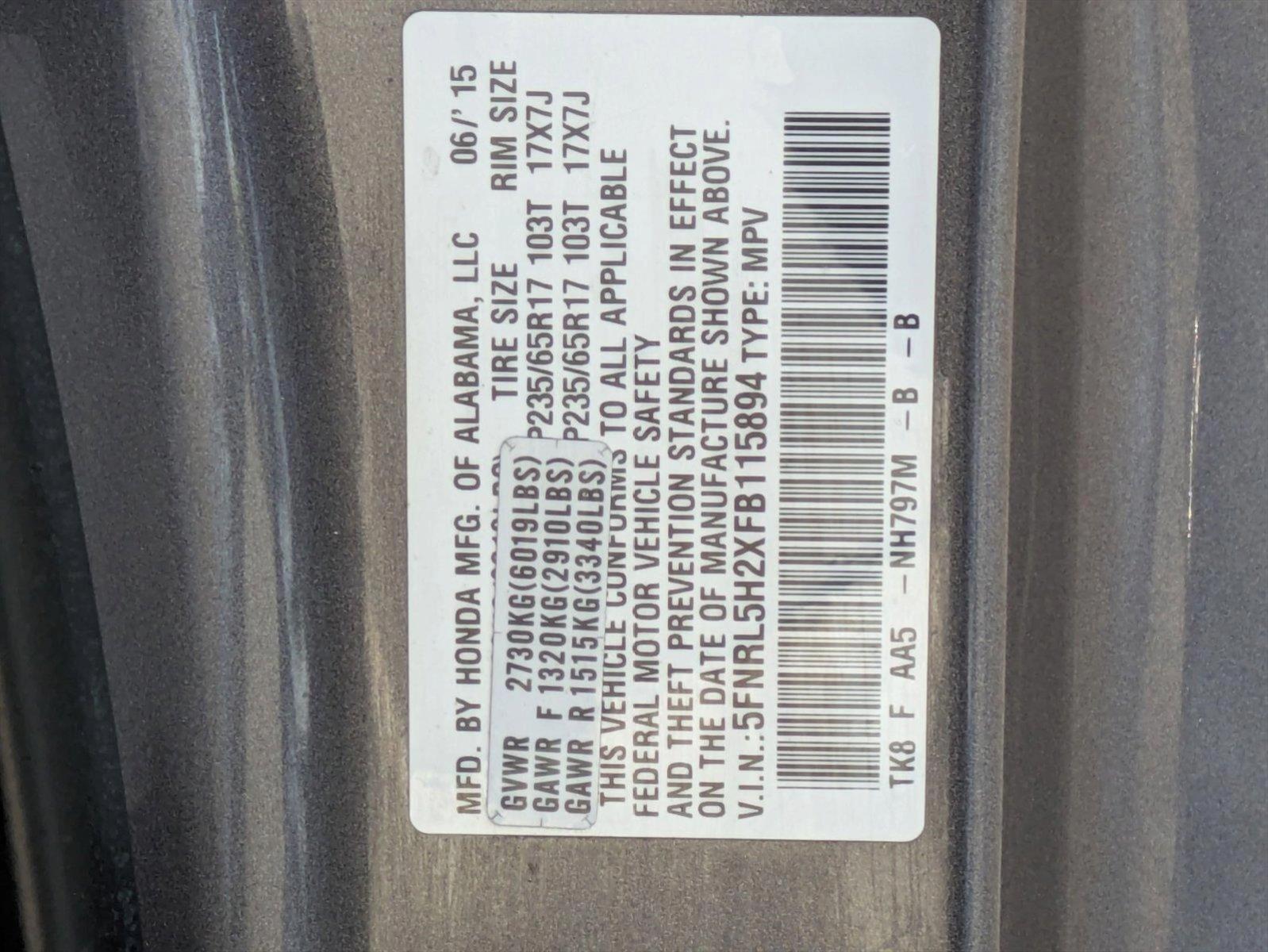 2015 Honda Odyssey Vehicle Photo in Valencia, CA 91355-1794