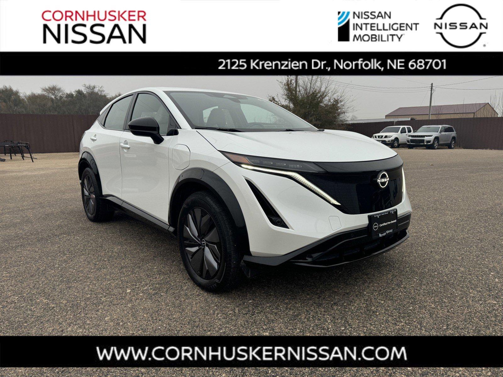 Certified 2023 Nissan Ariya Engage with VIN JN1CF0BB7PM708097 for sale in Norfolk, NE