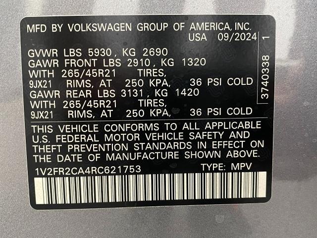 2024 Volkswagen Atlas Vehicle Photo in Appleton, WI 54913