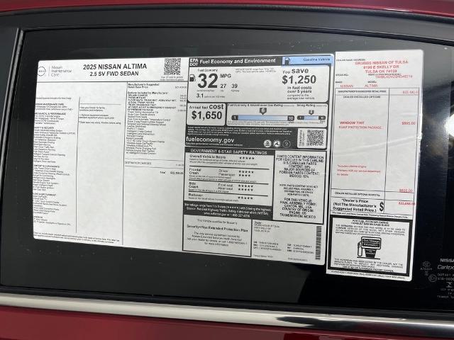 2025 Nissan Altima Vehicle Photo in Tulsa, OK 74129