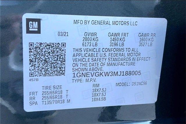 2021 Chevrolet Traverse Vehicle Photo in TOPEKA, KS 66609-0000