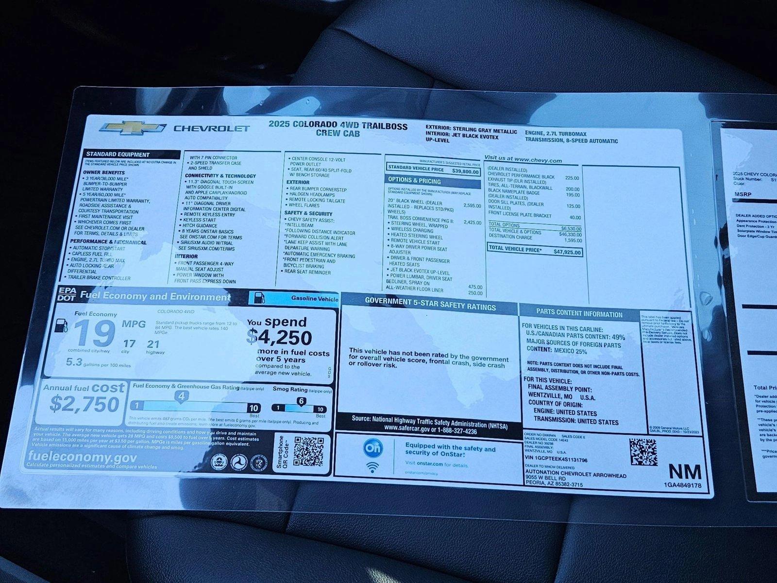 2025 Chevrolet Colorado Vehicle Photo in PEORIA, AZ 85382-3715