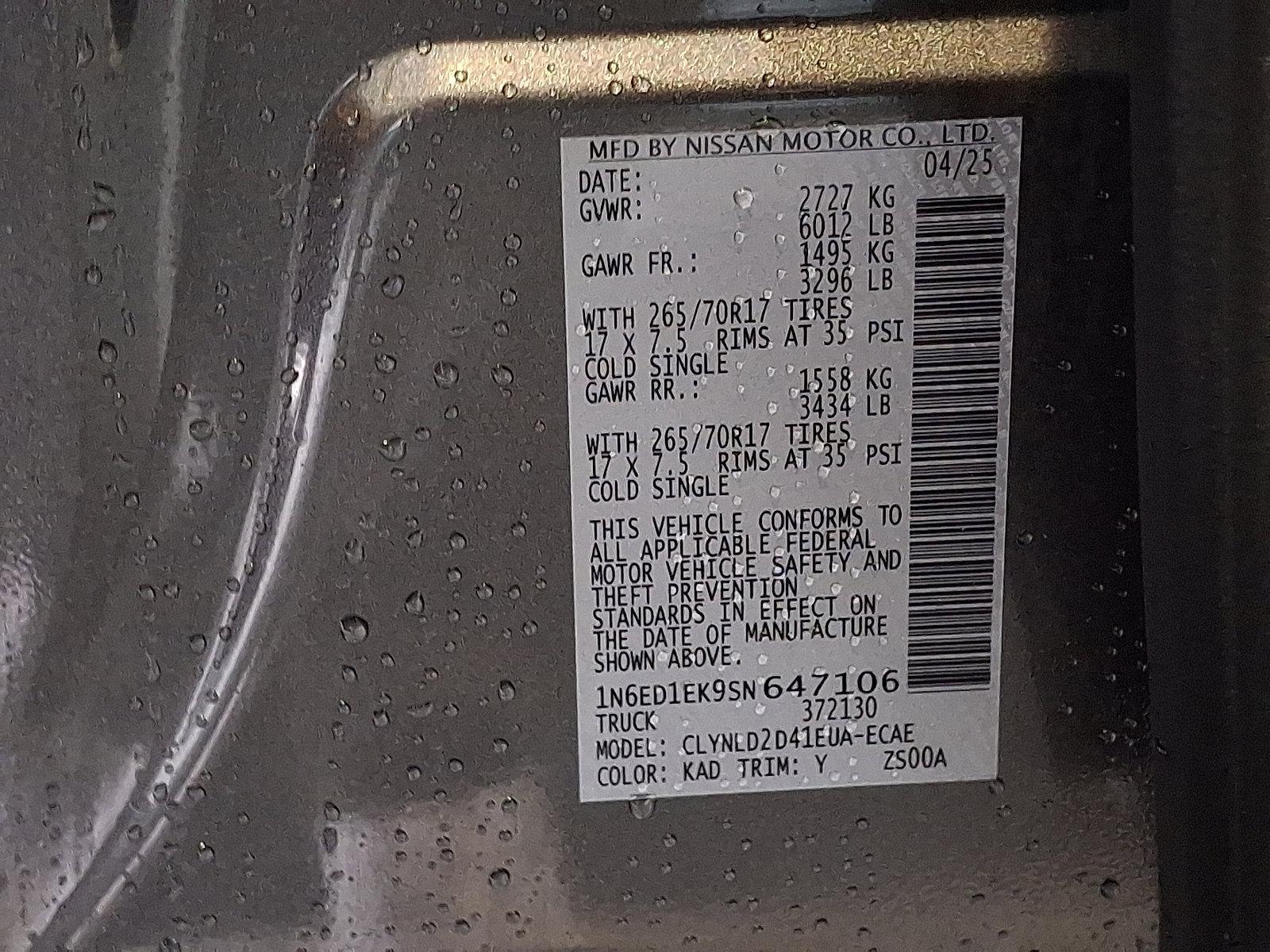 2025 Nissan Frontier Vehicle Photo in Mechanicsburg, PA 17050-2306