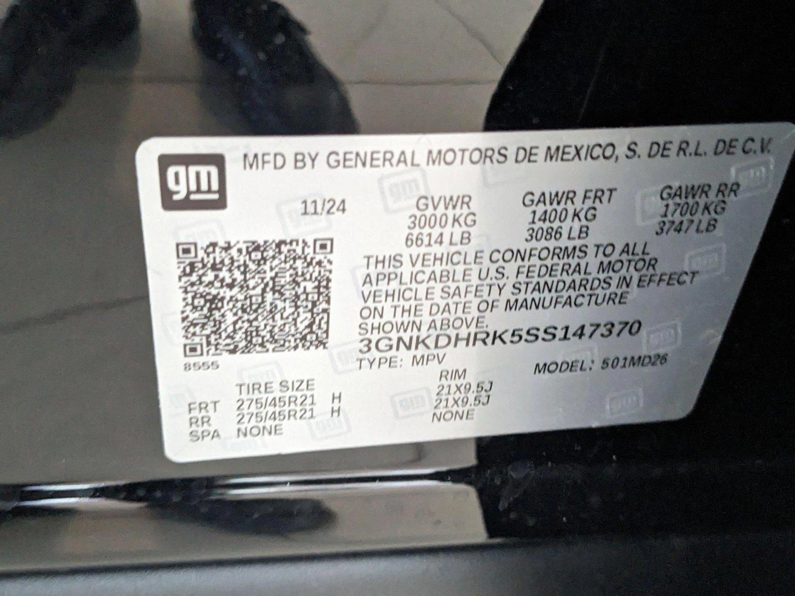 2025 Chevrolet Blazer EV Vehicle Photo in GREENACRES, FL 33463-3207