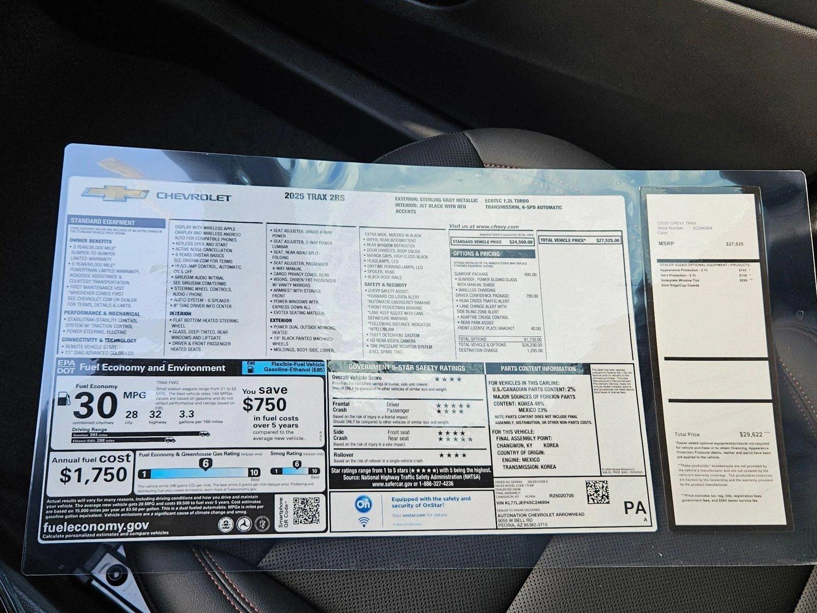 2025 Chevrolet Trax Vehicle Photo in PEORIA, AZ 85382-3715