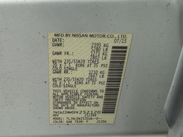 2015 Nissan Murano Vehicle Photo in MADISON, WI 53713-3220