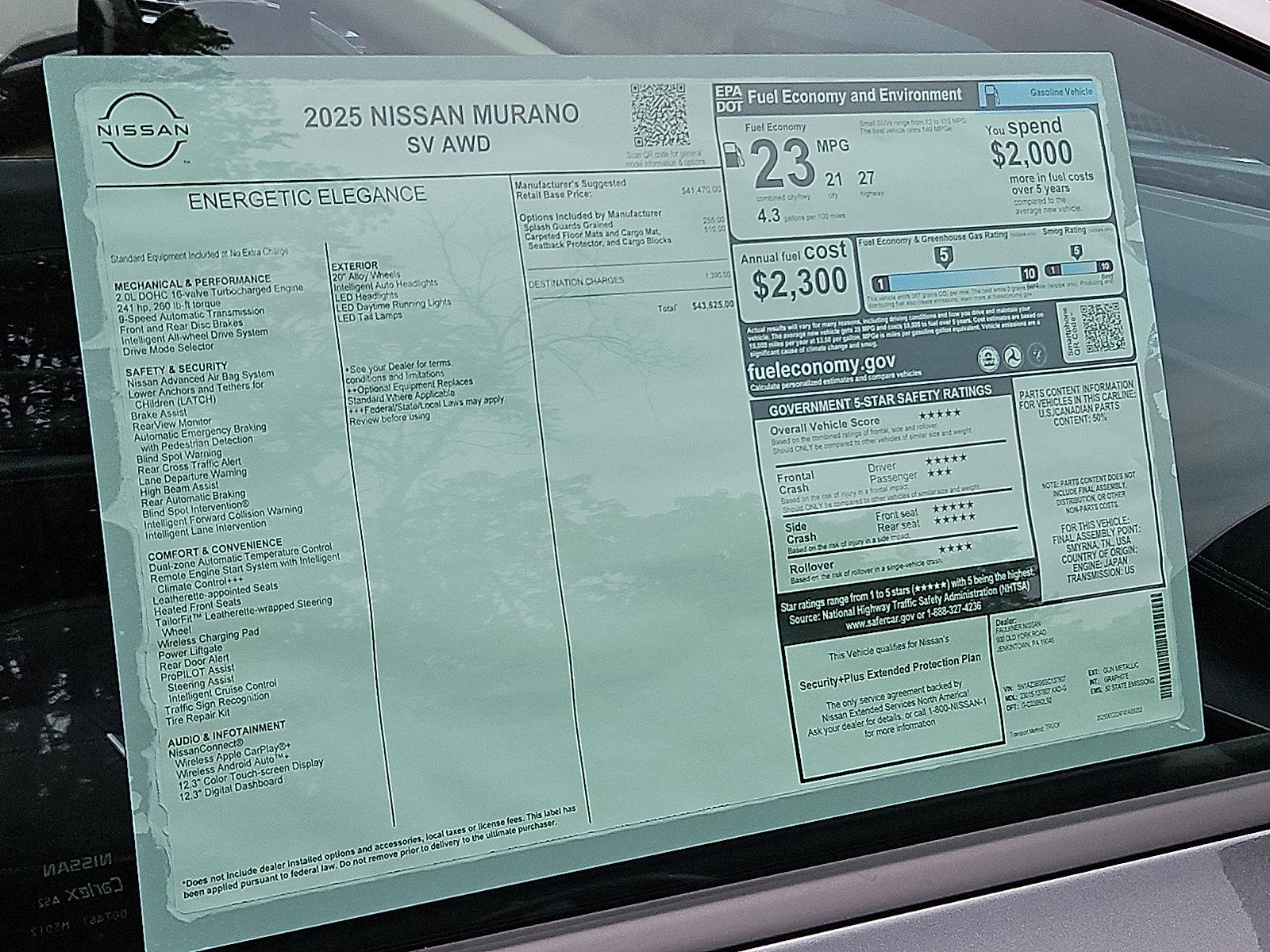 2025 Nissan Murano Vehicle Photo in Jenkintown, PA 19046
