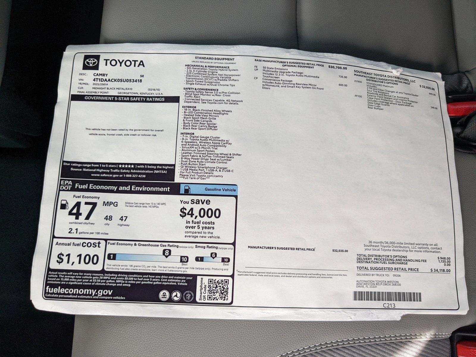 2025 Toyota Camry Vehicle Photo in Davie, FL 33331