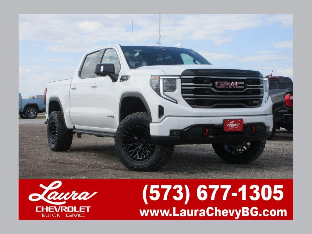 Summit White 2026 GMC Sierra 1500 AT4 Crew Cab 4WD Pickup Truck Four-Wheel Drive Automatic