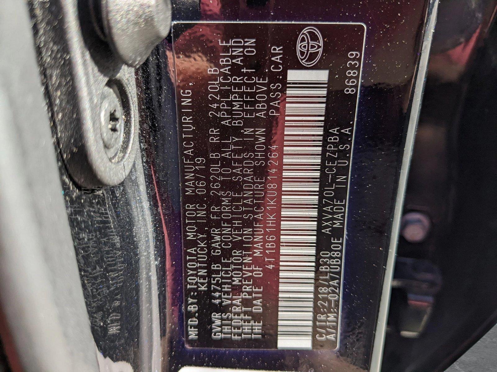 2019 Toyota Camry Vehicle Photo in Davie, FL 33331