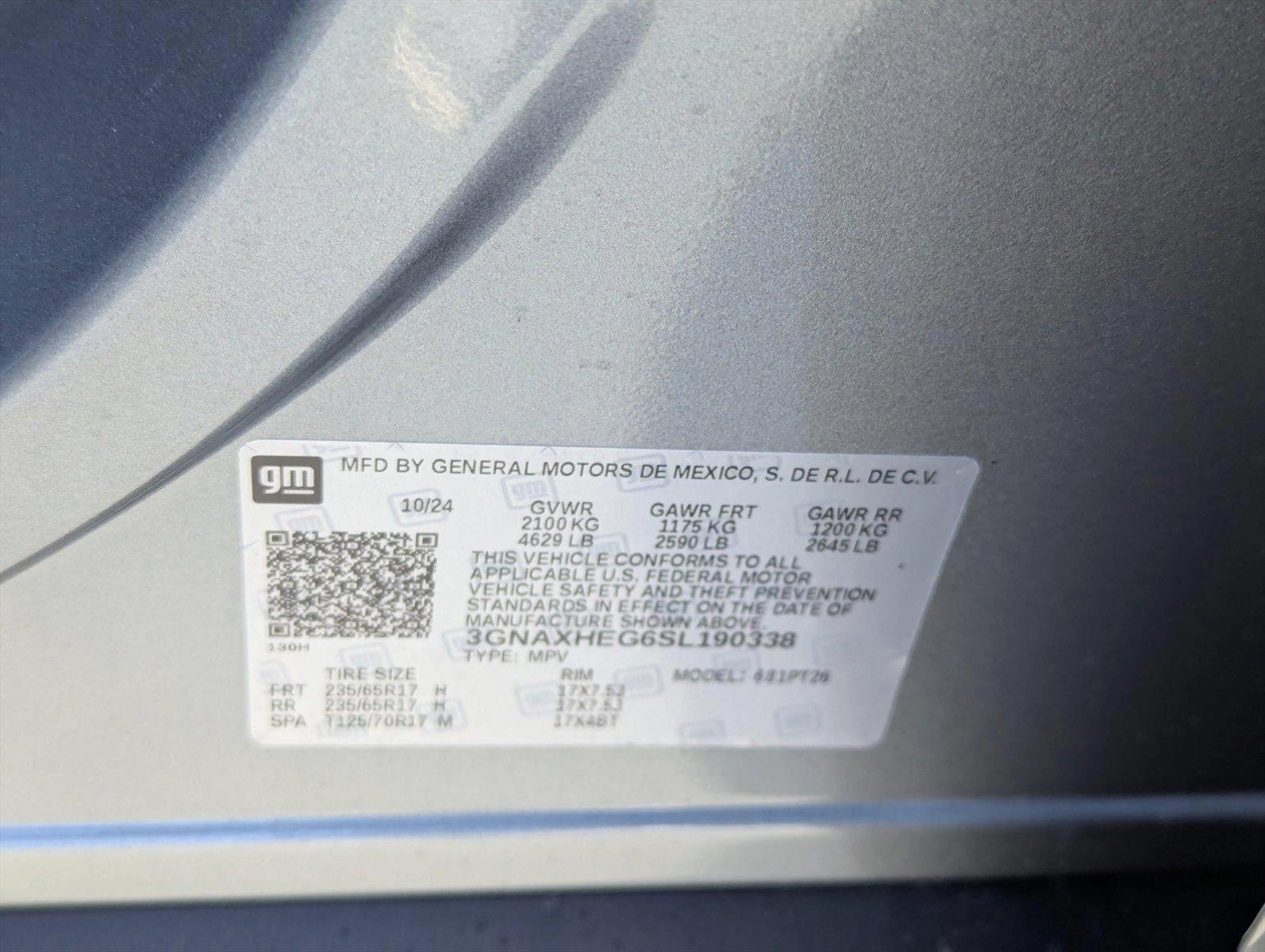 2025 Chevrolet Equinox Vehicle Photo in PEMBROKE PINES, FL 33024-6534