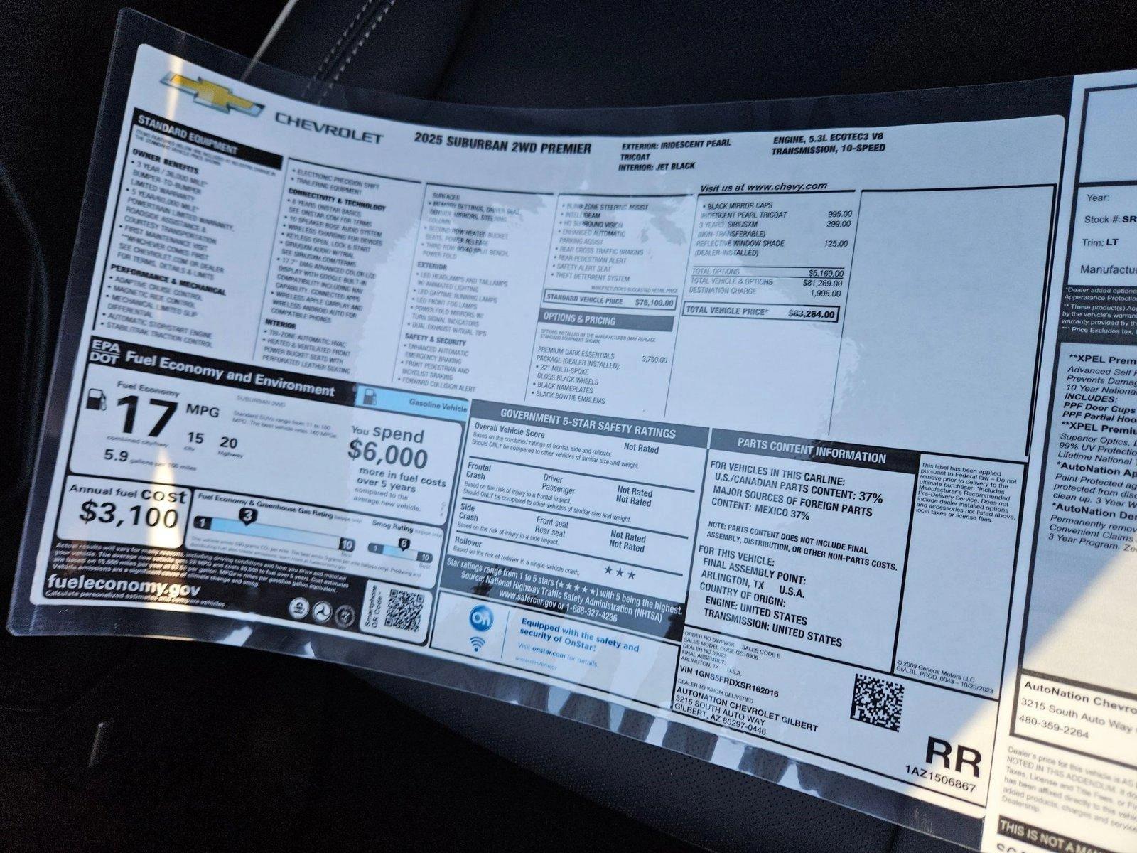 2025 Chevrolet Suburban Vehicle Photo in MESA, AZ 85206-4395