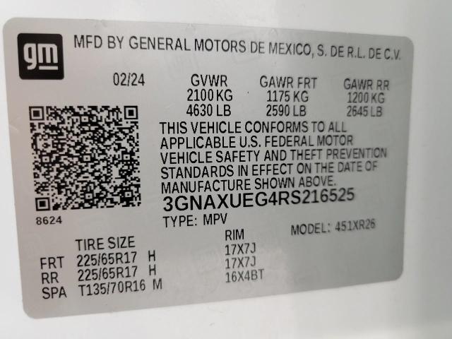 2024 Chevrolet Equinox Vehicle Photo in APPLETON, WI 54914-4656
