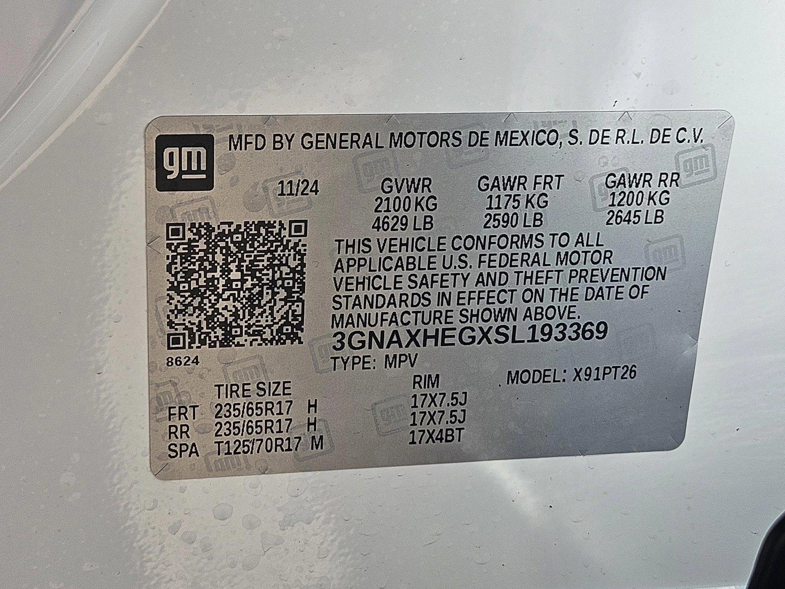 2025 Chevrolet Equinox Vehicle Photo in WACO, TX 76710-2592