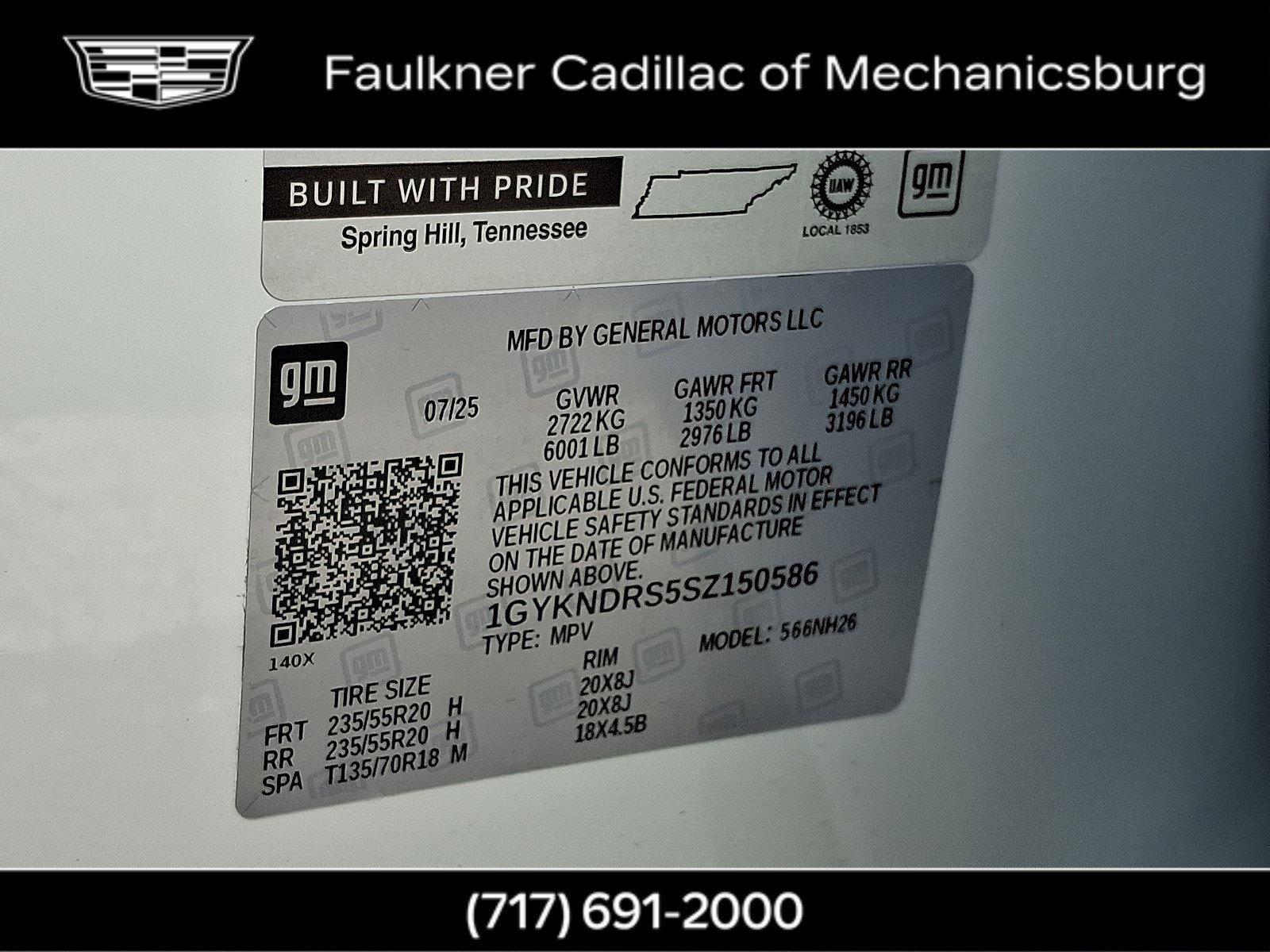 2025 Cadillac XT5 Vehicle Photo in MECHANICSBURG, PA 17050-1707