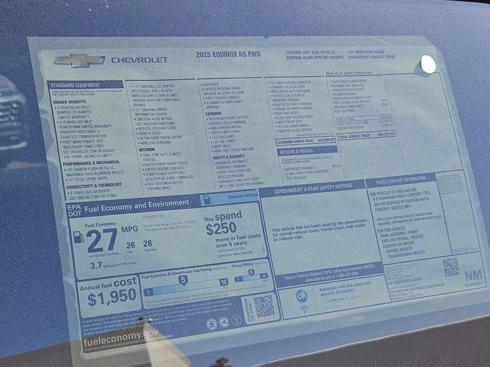 2025 Chevrolet Equinox Vehicle Photo in PEORIA, AZ 85382-3715