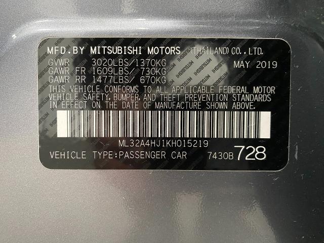 2019 Mitsubishi Mirage Vehicle Photo in Appleton, WI 54913
