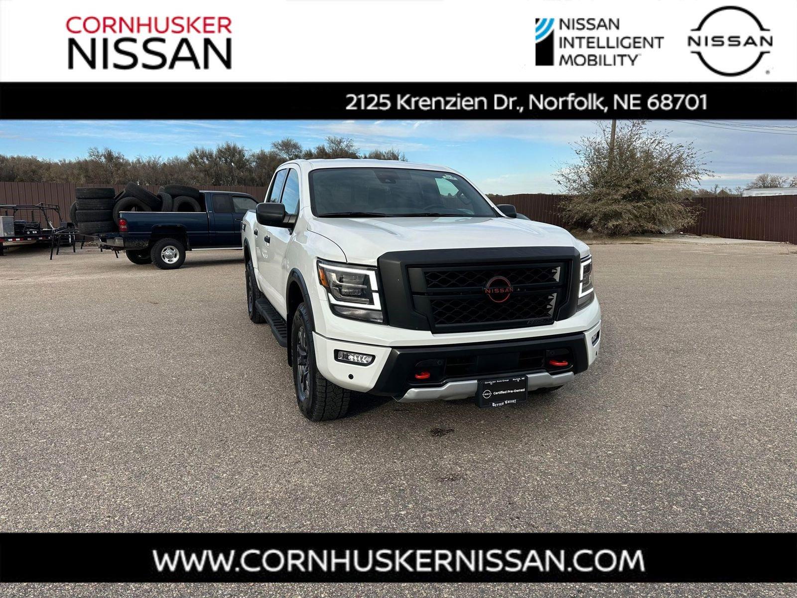 Certified 2023 Nissan Titan PRO-4X with VIN 1N6AA1ED8PN110887 for sale in Norfolk, NE