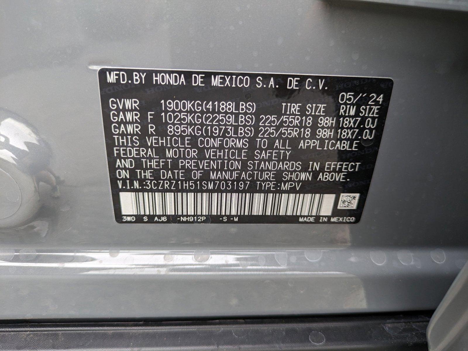 2025 Honda HR-V Vehicle Photo in Clearwater, FL 33764