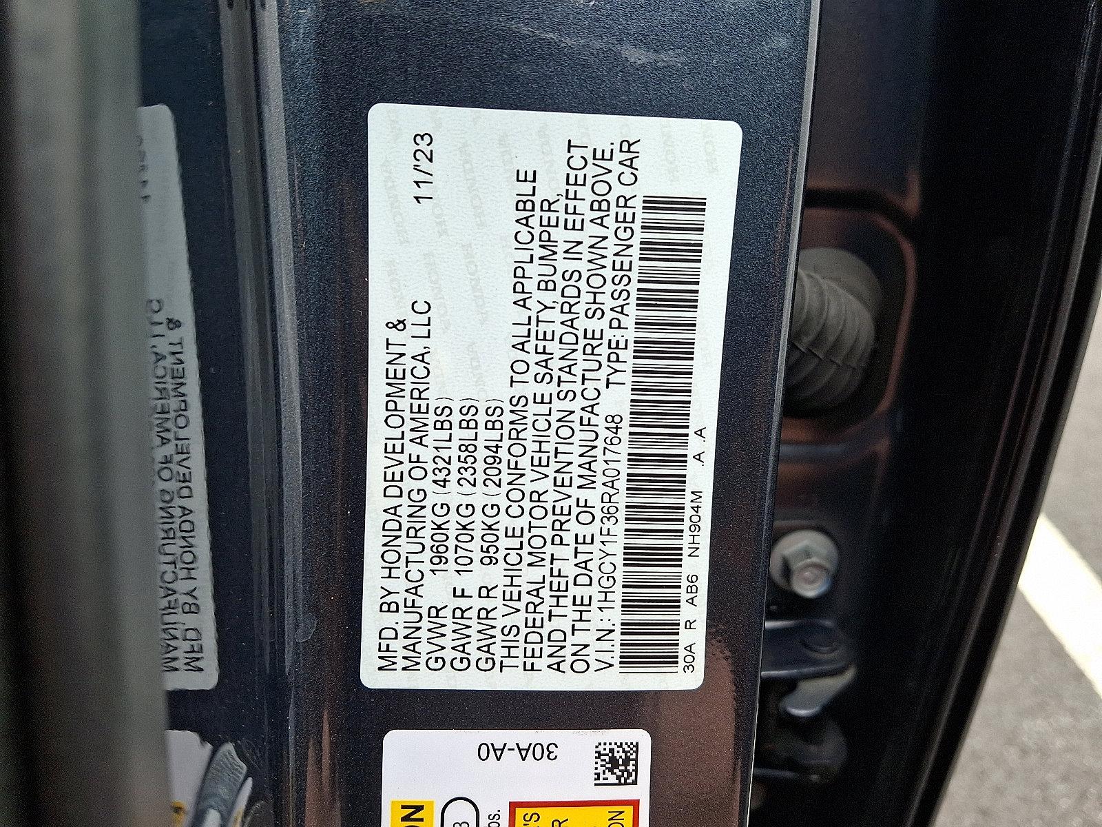 2024 Honda Accord Sedan Vehicle Photo in Harrisburg, PA 17111