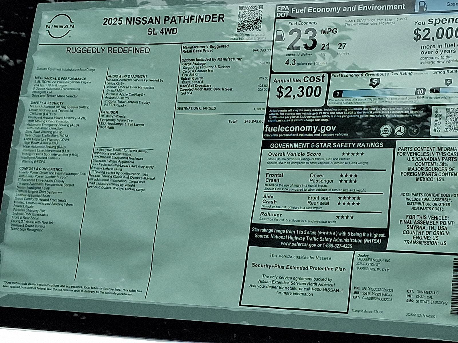 2025 Nissan Pathfinder Vehicle Photo in Harrisburg, PA 17111-1033