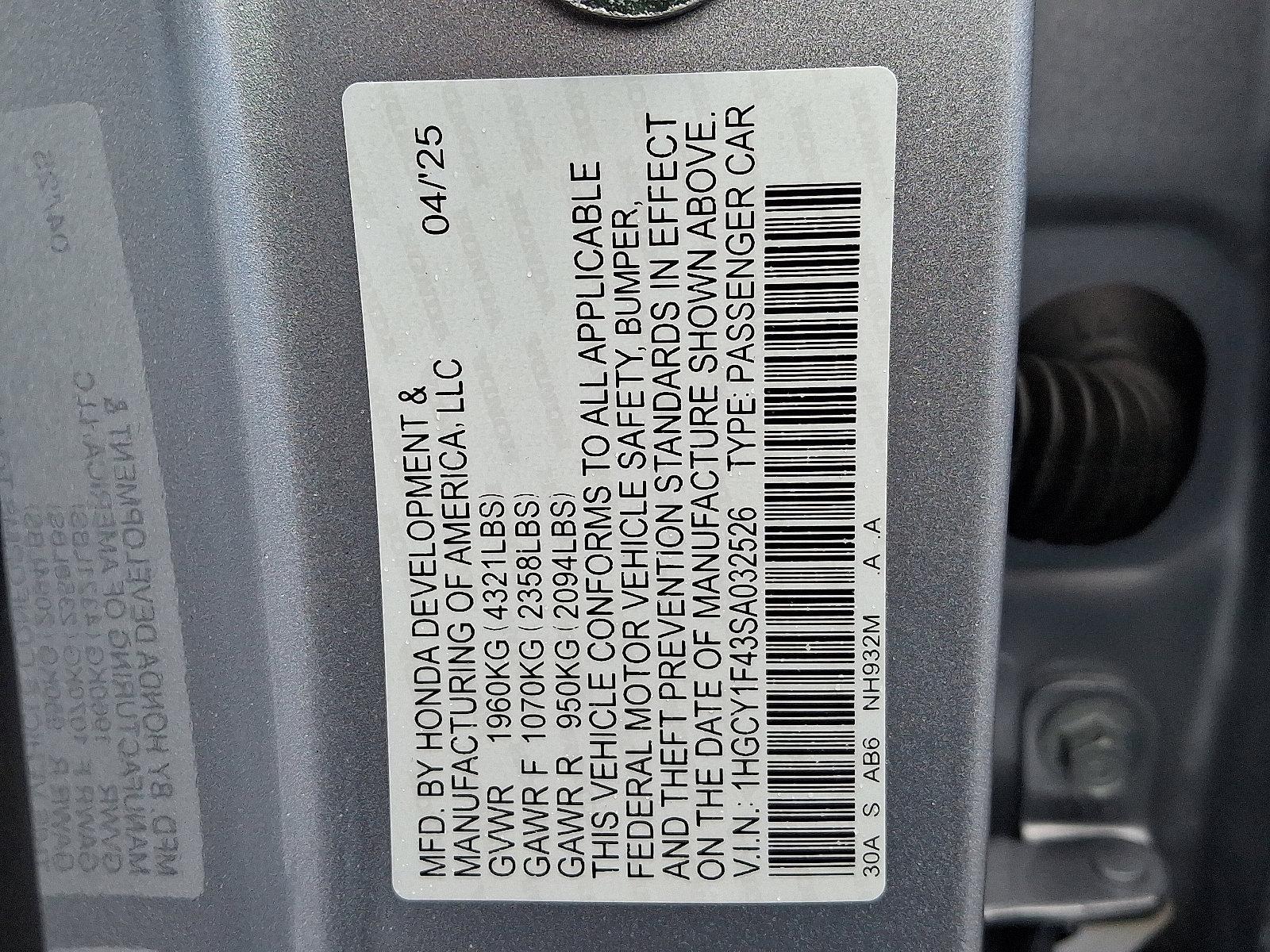 2025 Honda Accord Sedan Vehicle Photo in Harrisburg, PA 17111