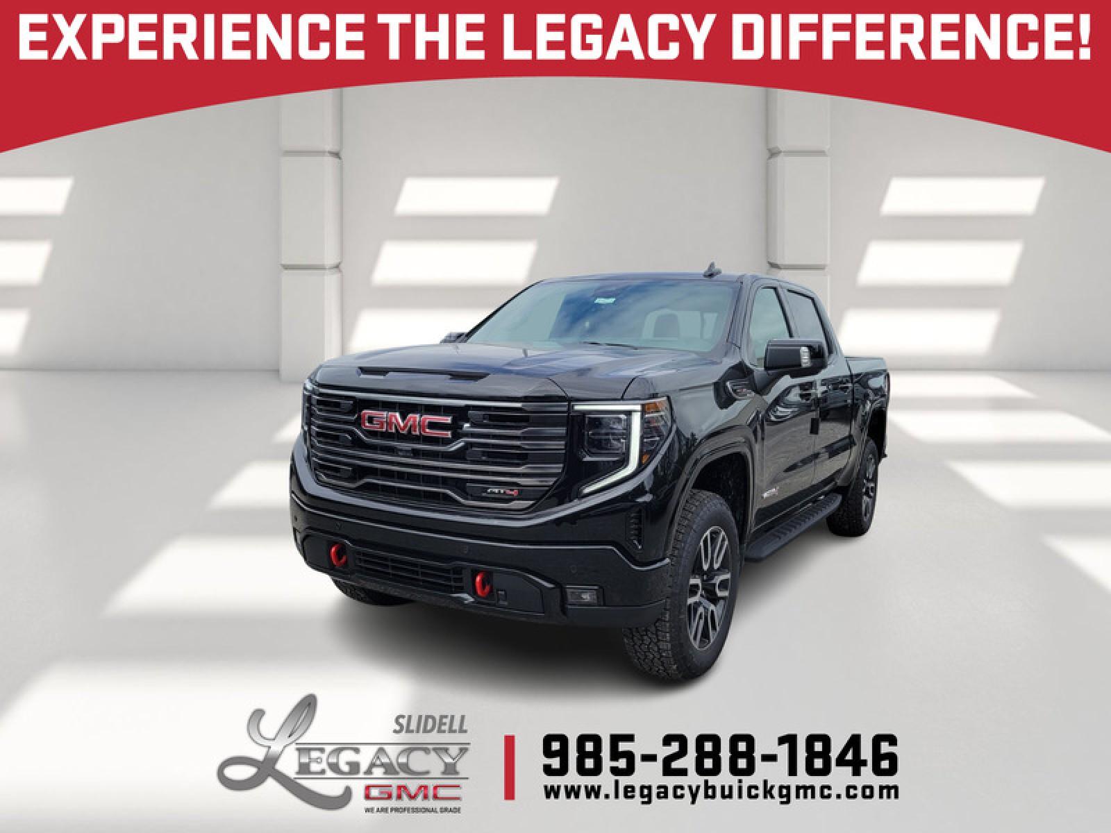 Onyx Black 2026 GMC Sierra 1500 AT4 Crew Cab 4WD Pickup Truck Four-Wheel Drive Automatic