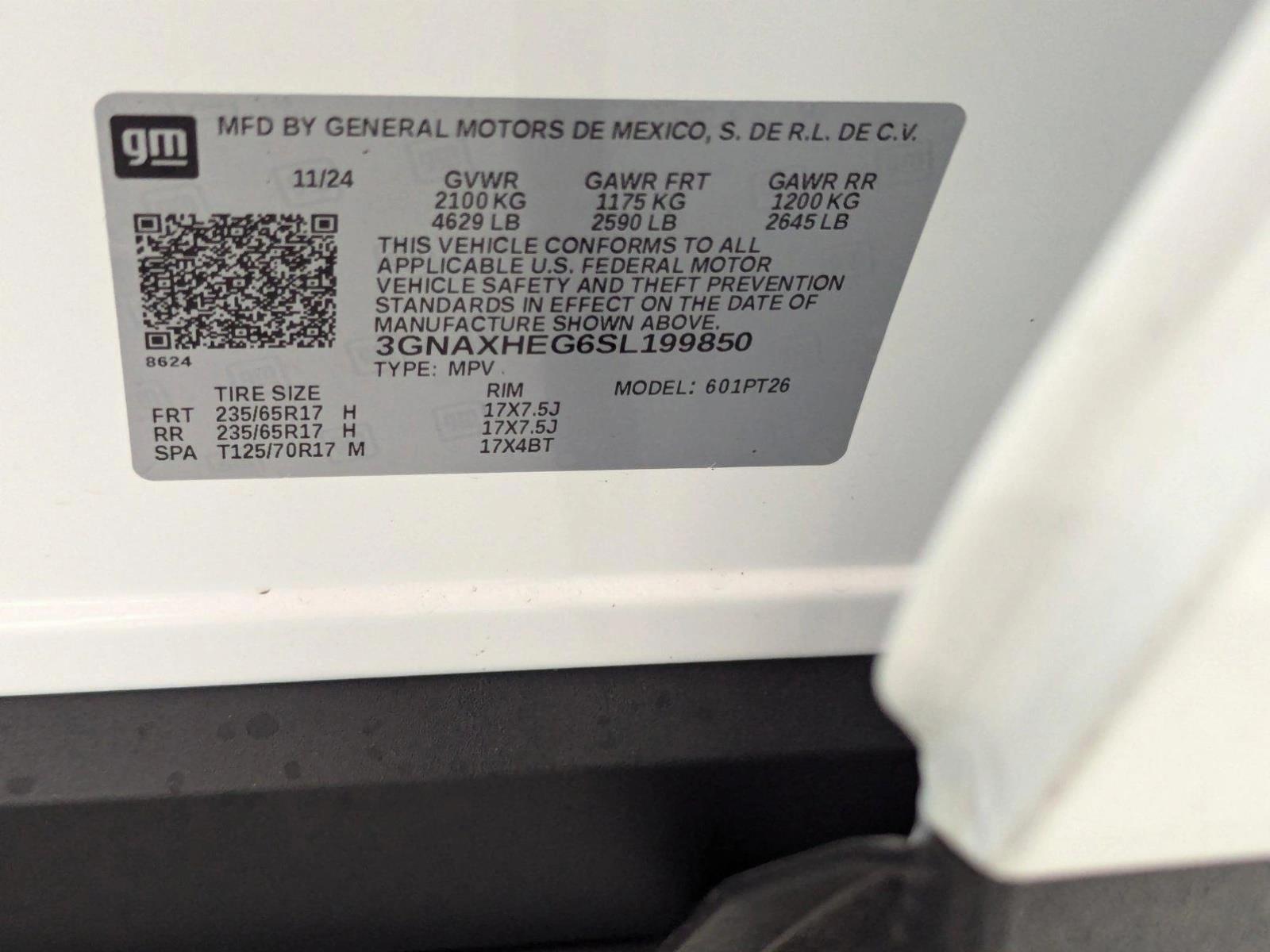 2025 Chevrolet Equinox Vehicle Photo in PEMBROKE PINES, FL 33024-6534