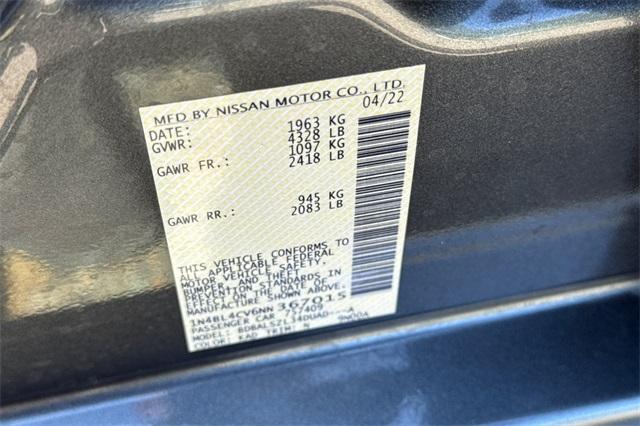 2022 Nissan Altima Vehicle Photo in ELK GROVE, CA 95757-8703