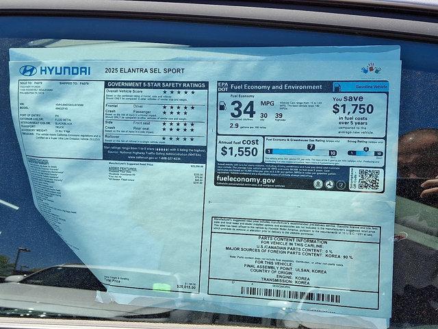 2025 Hyundai ELANTRA Vehicle Photo in Philadelphia, PA 19116
