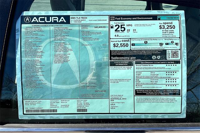 2025 Acura TLX Vehicle Photo in Tulsa, OK 74145