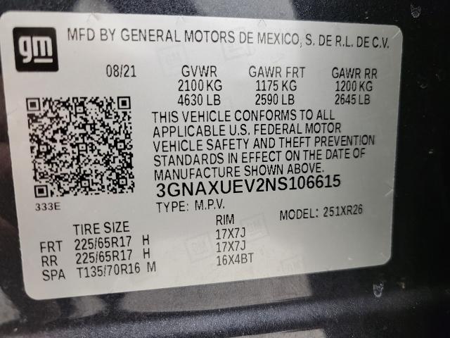 2022 Chevrolet Equinox Vehicle Photo in NEENAH, WI 54956-2243