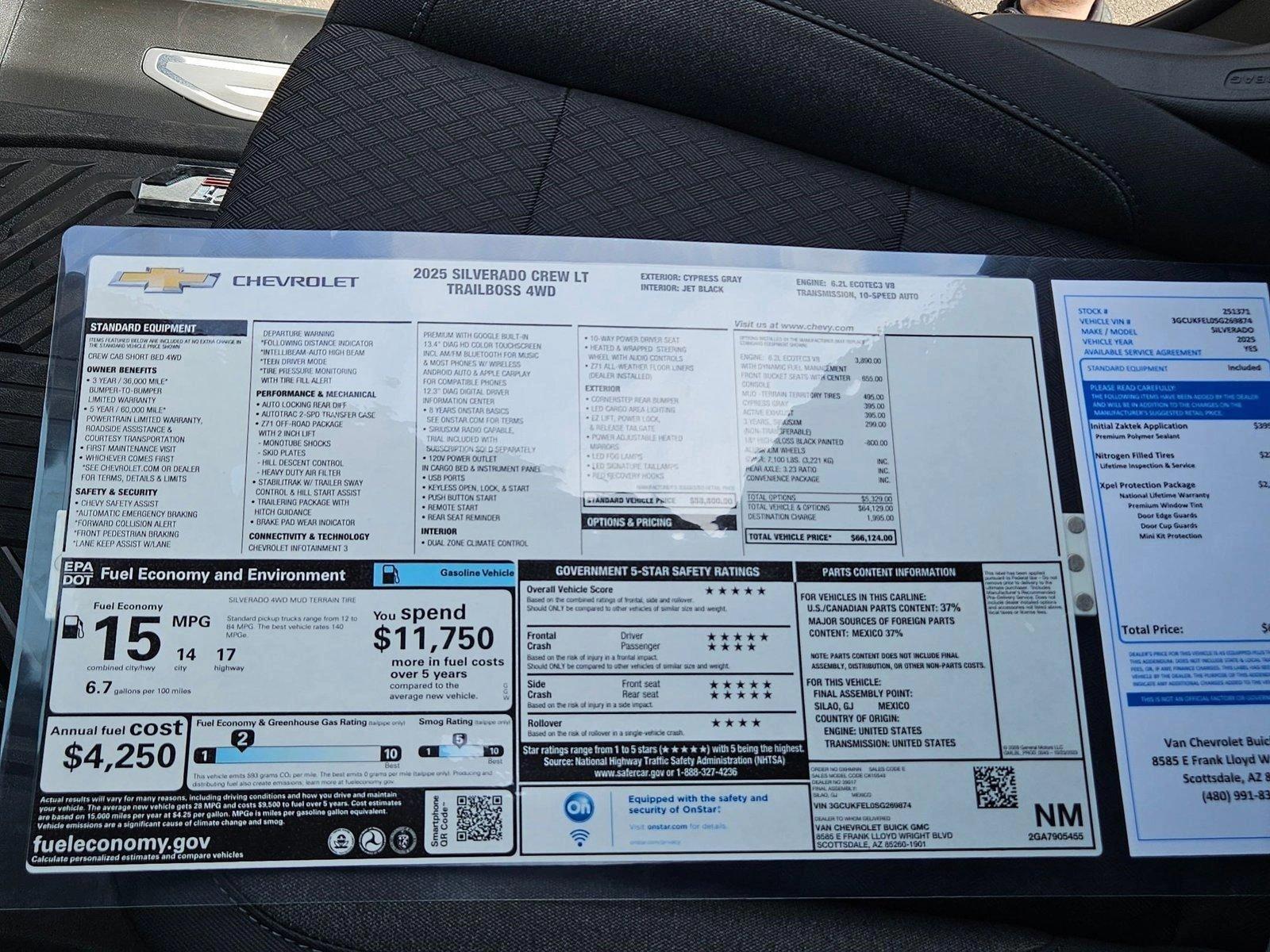 2025 Chevrolet Silverado 1500 Vehicle Photo in PEORIA, AZ 85382-3715