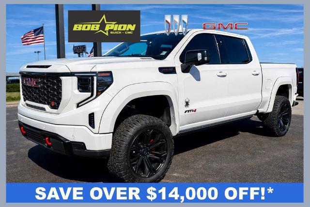 Summit White 2025 GMC Sierra 1500 AT4 Crew Cab 4WD Pickup Truck Four-Wheel Drive Automatic