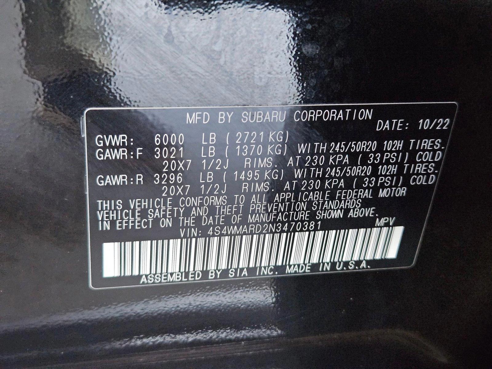 2022 Subaru Ascent Vehicle Photo in Henderson, NV 89014