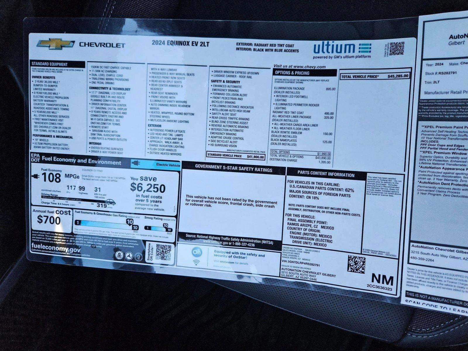 2024 Chevrolet Equinox EV Vehicle Photo in MESA, AZ 85206-4395