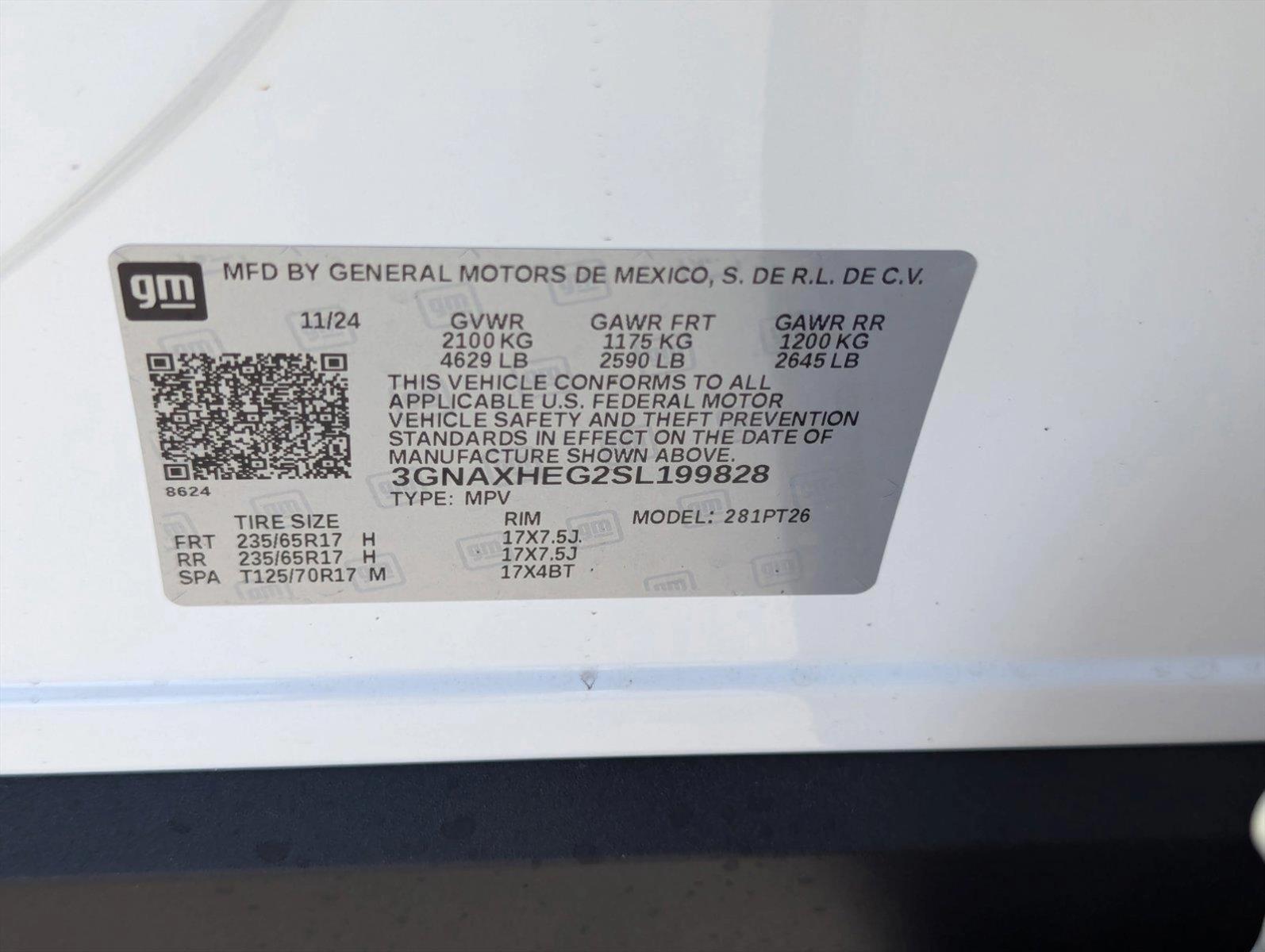 2025 Chevrolet Equinox Vehicle Photo in PEMBROKE PINES, FL 33024-6534