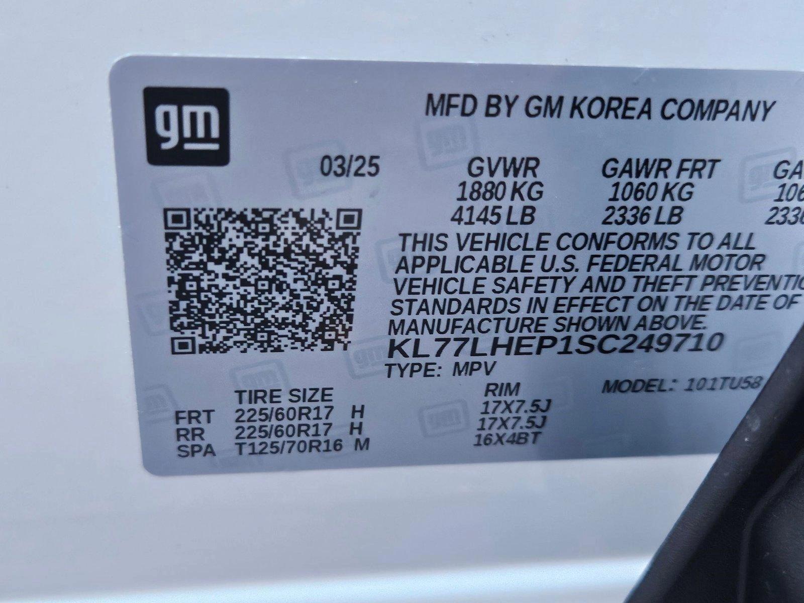 2025 Chevrolet Trax Vehicle Photo in GREENACRES, FL 33463-3207
