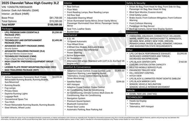 2025 Chevrolet Tahoe Vehicle Photo in BROCKTON, MA 02301-7113