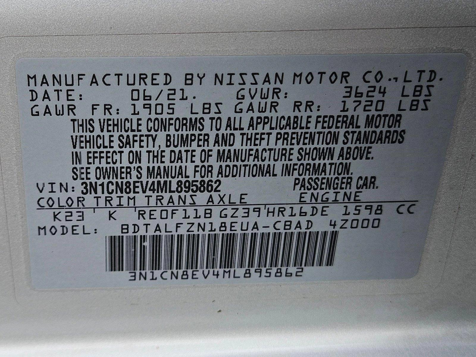 2021 Nissan Versa Vehicle Photo in GILBERT, AZ 85297-0446