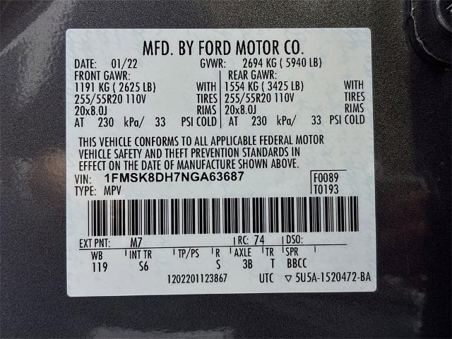 2022 Ford Explorer Vehicle Photo in PUYALLUP, WA 98371-4149