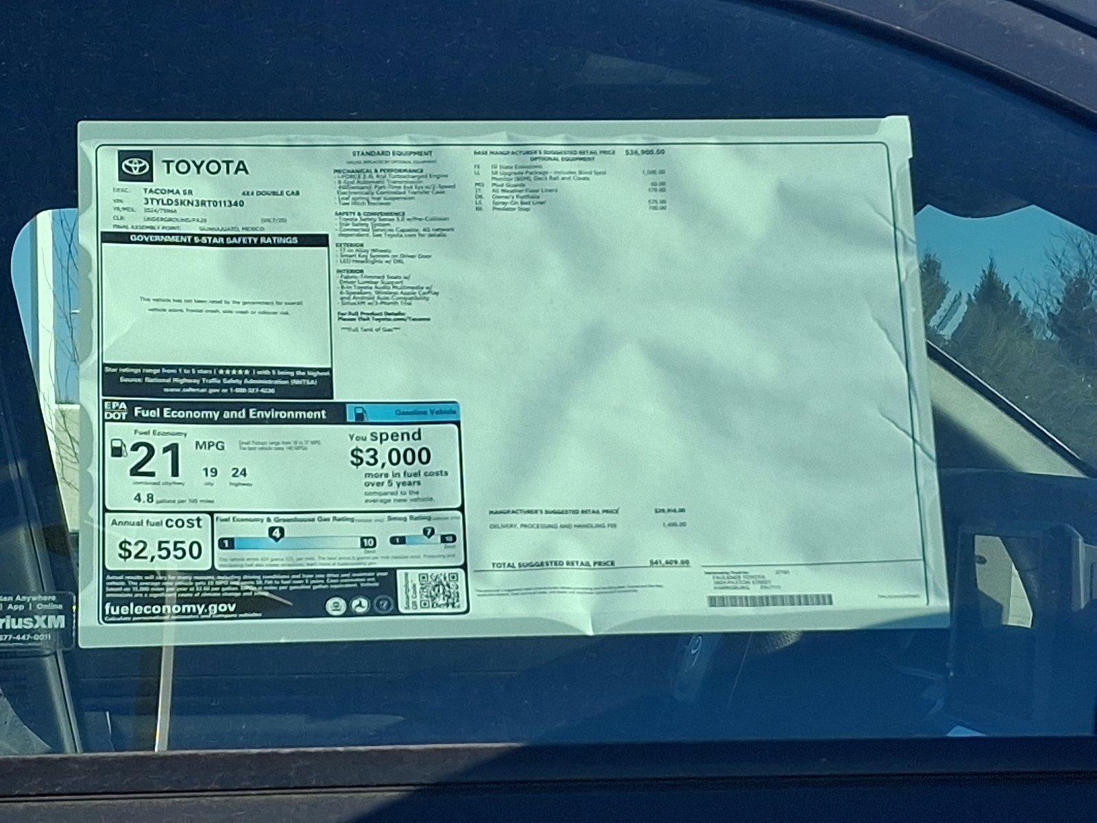 2024 Toyota Tacoma 4WD Vehicle Photo in Harrisburg, PA 17111