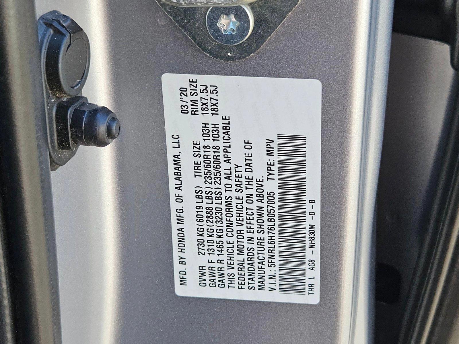 2020 Honda Odyssey Vehicle Photo in MESA, AZ 85206-4395