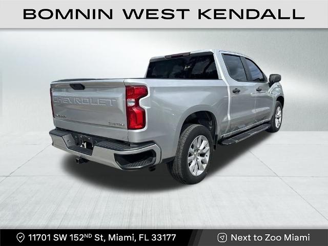 Used 2022 Chevrolet Silverado 1500 Limited Custom with VIN 3GCPWBEK5NG138378 for sale in Miami, FL