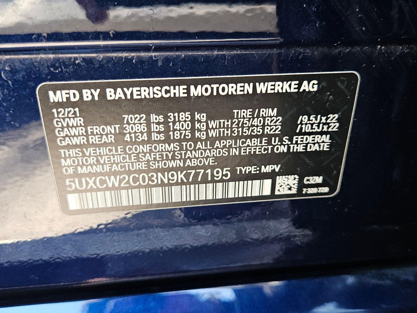 2022 BMW X7 xDrive40i Vehicle Photo in Delray Beach, FL 33444