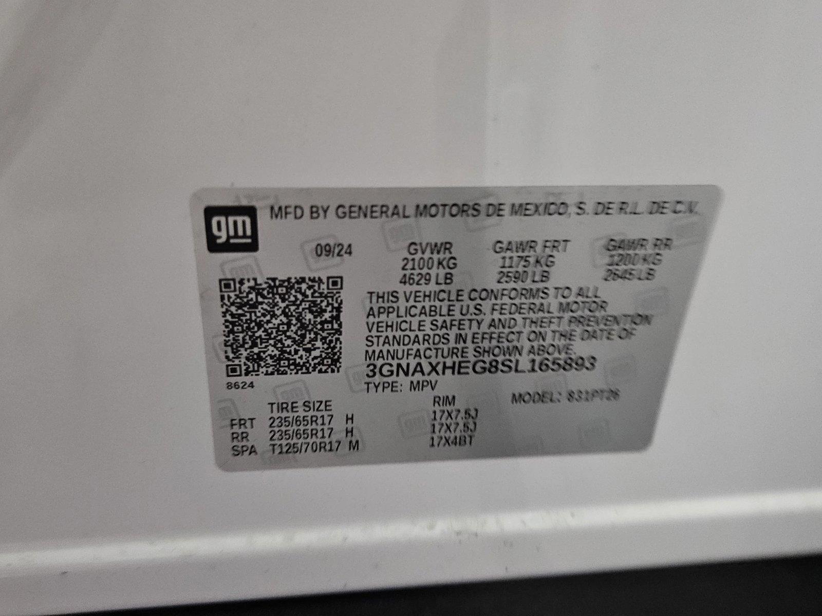 2025 Chevrolet Equinox Vehicle Photo in PEMBROKE PINES, FL 33024-6534