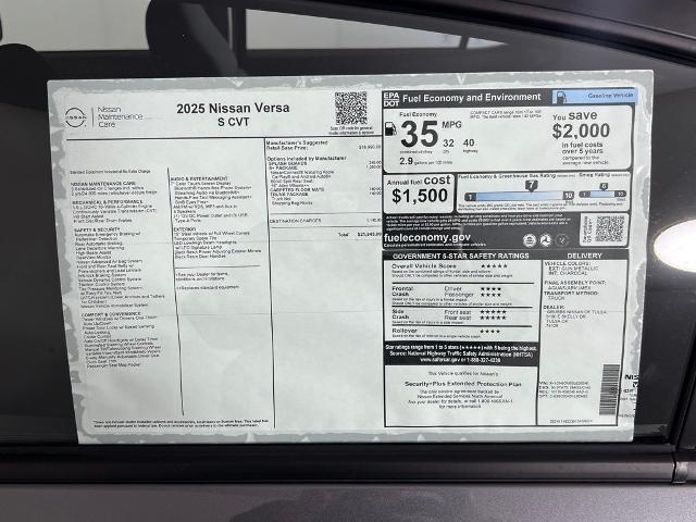 2025 Nissan Versa Vehicle Photo in Tulsa, OK 74129